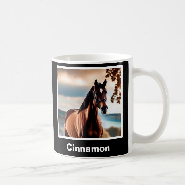 Create Your Own Elegant Personalized Horse Photo Coffee Mug (Right)