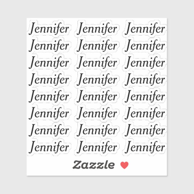 Create Your Own Elegant Personalized Name Sticker (Sheet)