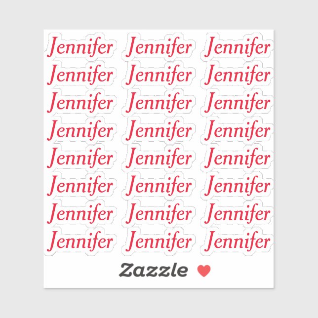 Create Your Own Elegant Personalized Name  Sticker (Sheet)