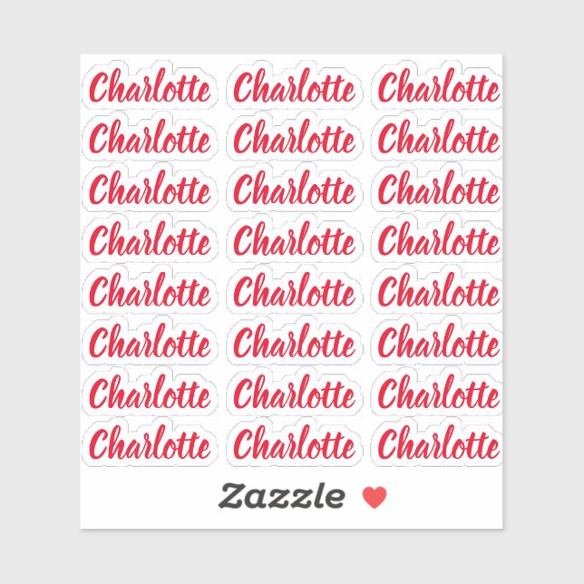 Create Your Own Elegant Personalized Script Name S Sticker (Sheet)