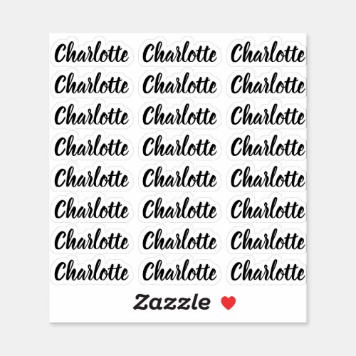 Create Your Own Elegant Personalized Script Name Sticker