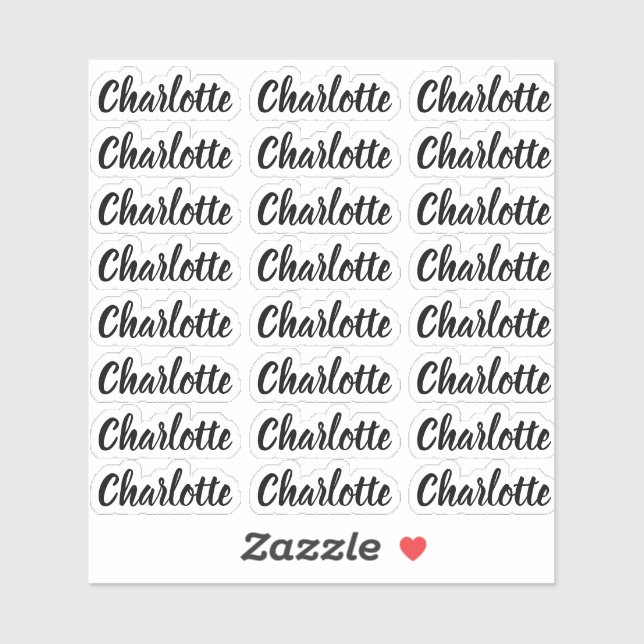 Create Your Own Elegant Personalized Script Name Sticker (Sheet)