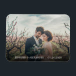 Create your own elegant photo wedding magnet<br><div class="desc">Create your own elegant photo wedding Magnet.
Elegant wedding favor for your wedding guests.
Add your photo,  names and date to personalize.</div>