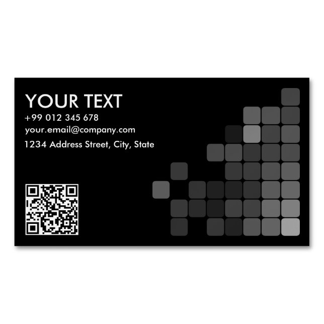 Create Your Own Elegant Professional QR Code Busin Business Card Magnet (Front)