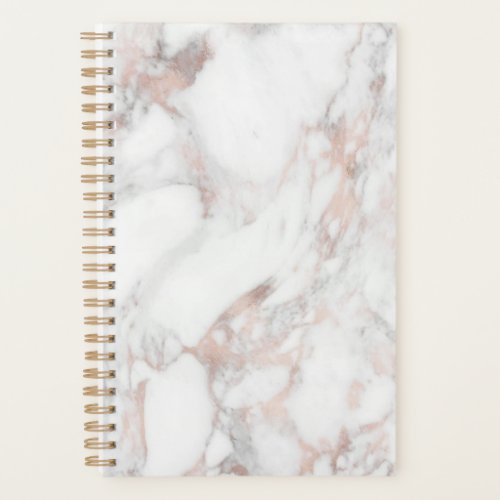 Create Your Own Elegant Rose Gold Marble Blank Planner