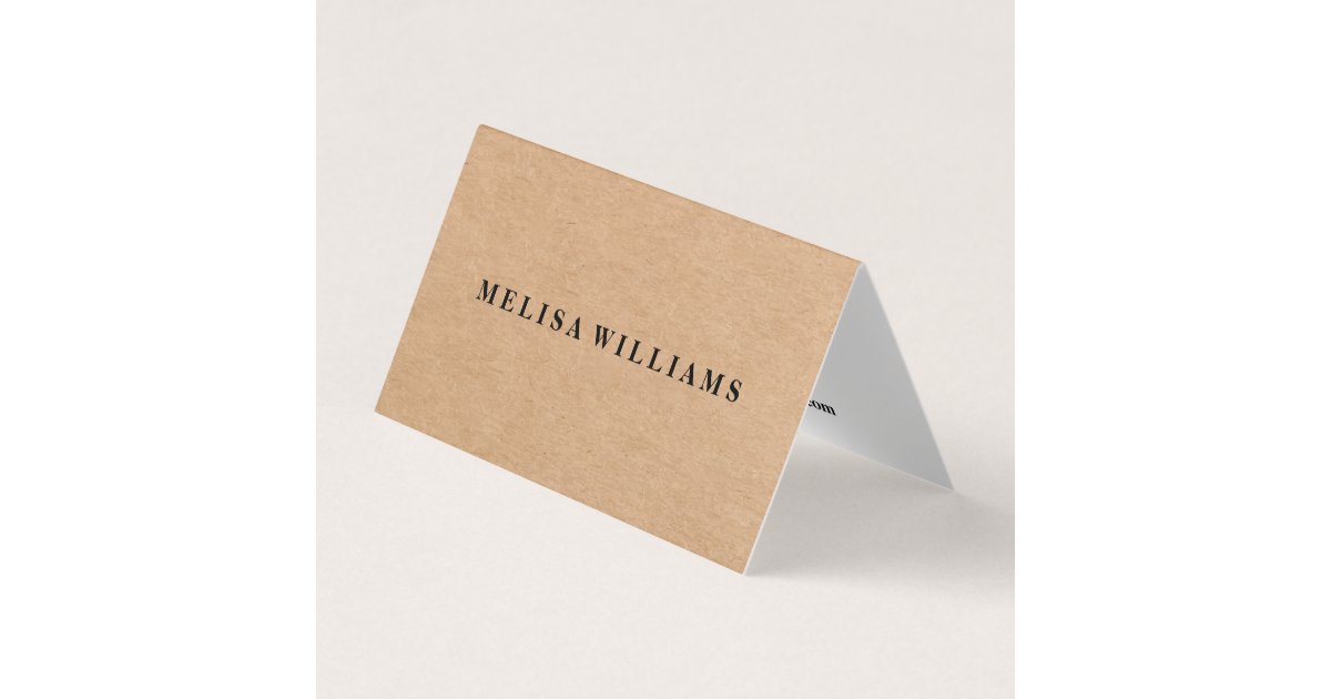 Create Your Own Elegant Rustic Style Folded Business Card Zazzle