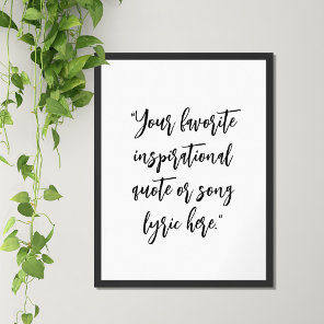 Create Your Own Elegant Script Calligraphy Quote Poster