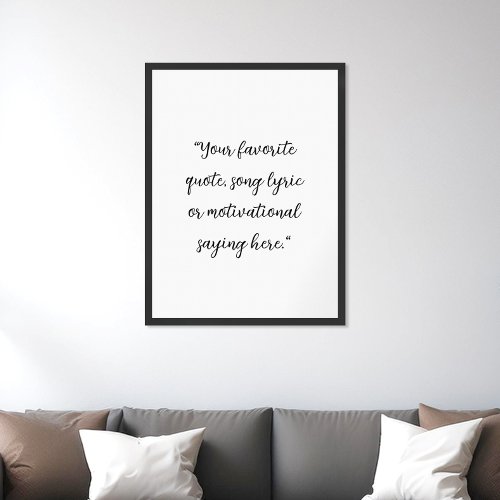 Create Your Own Elegant Script Custom Quote Poster