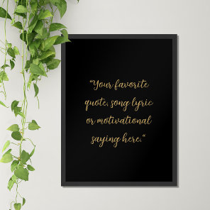 Create Your Own Elegant Script Custom Quote Poster