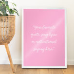 Create Your Own Elegant Script Custom Quote Poster<br><div class="desc">Create your own custom quote poster wall art. Features minimalist elegant script typography.</div>