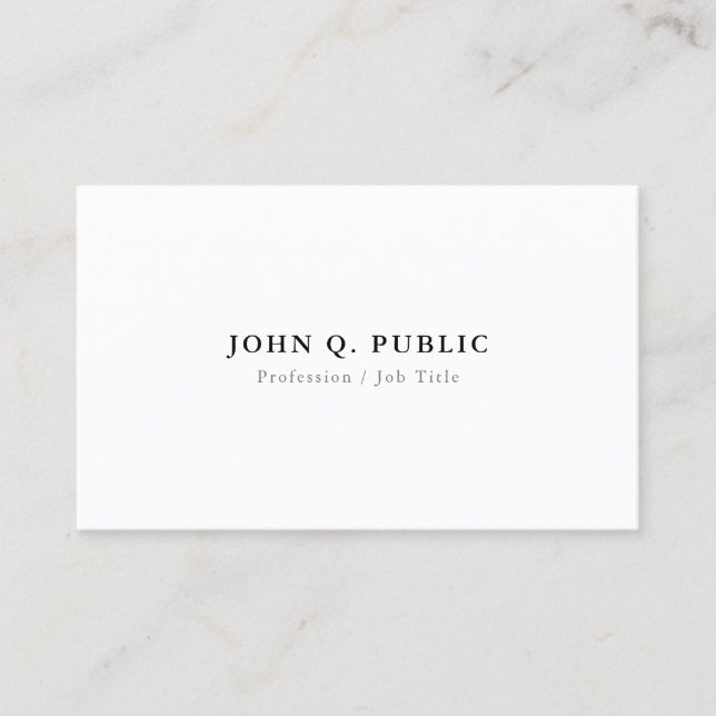 Create Your Own Elegant Simple Modern Minimalist Business Card (Front)