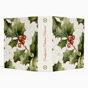 Create Your Own Elegant Victorian Holly 3 Ring Binder