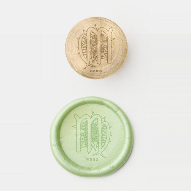 Create Your Own Elegant Virgo Zodiac Wax Seal Stamp (Stamped)