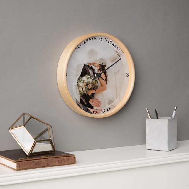 Create Your Own Elegant Wedding Anniversary Photo Clock (Office)