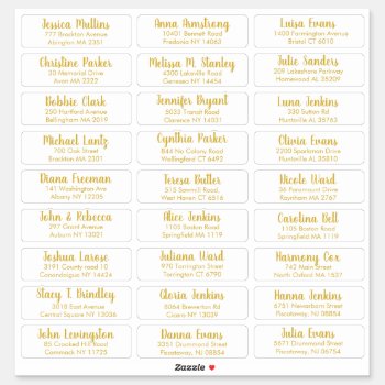 Create Your Own Elegant Wedding Guest Address Sticker by HasCreations at Zazzle