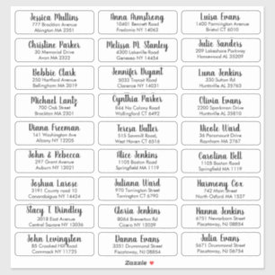 Create Your Own Elegant Wedding Guest Address Sticker