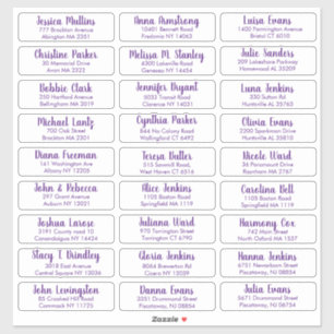 Create Your Own Elegant Wedding Guest Address Sticker