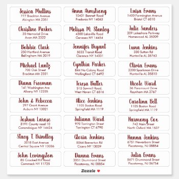 Create Your Own Elegant Wedding Guest Address  Sticker by HasCreations at Zazzle