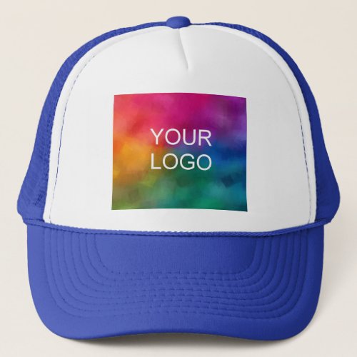 Create Your Own Elegant White Royal Blue Modern Trucker Hat
