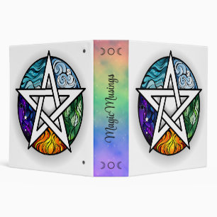 Create Your Own Elemental Pentacle 3 Ring Binder
