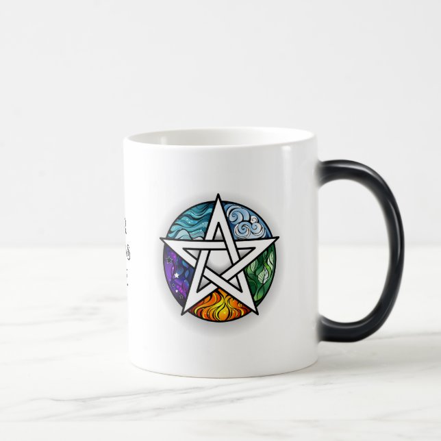 Create Your Own Elemental Pentacle Color Morph Mug (Right)