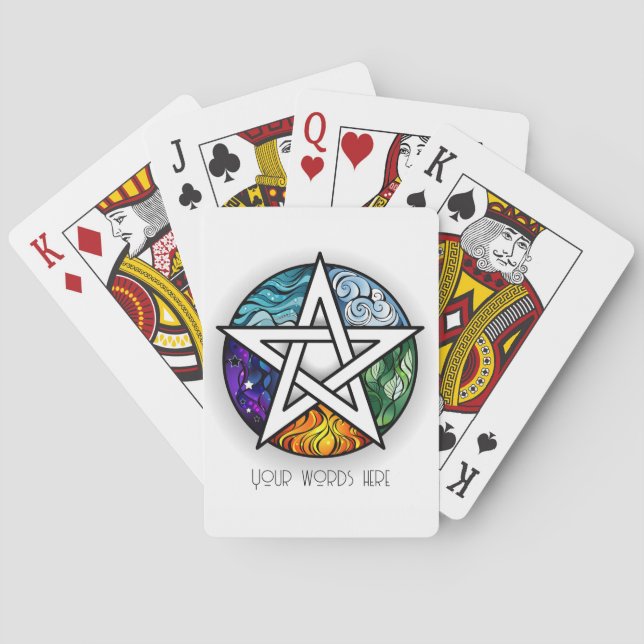 Create Your Own Elemental Pentacle Poker Cards (Back)