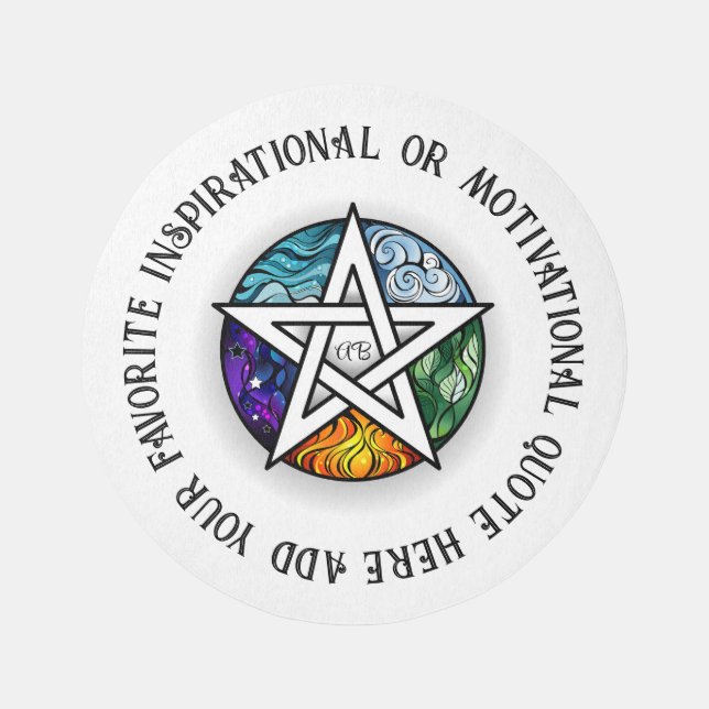 Create Your Own Elemental Pentacle Rug (Front)