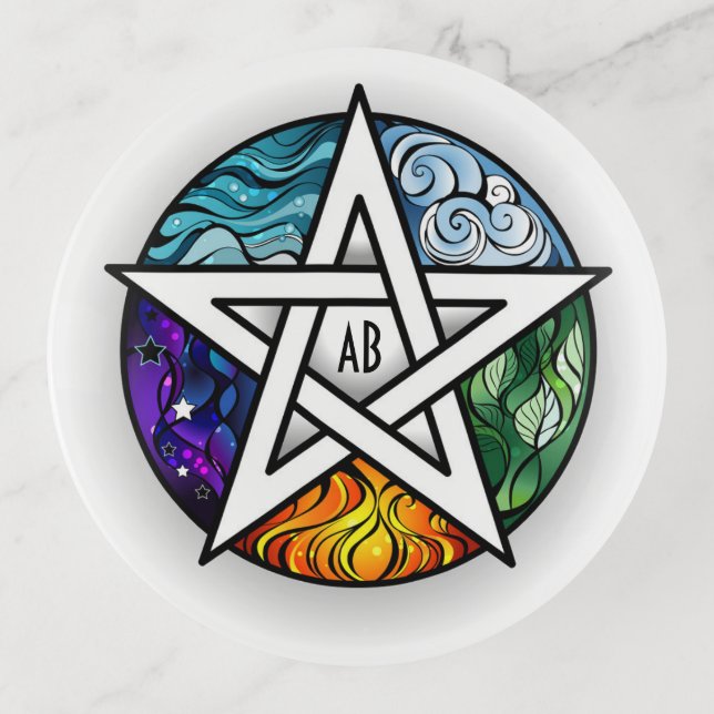 Create Your Own Elemental Pentacle Trinket Tray (Front)