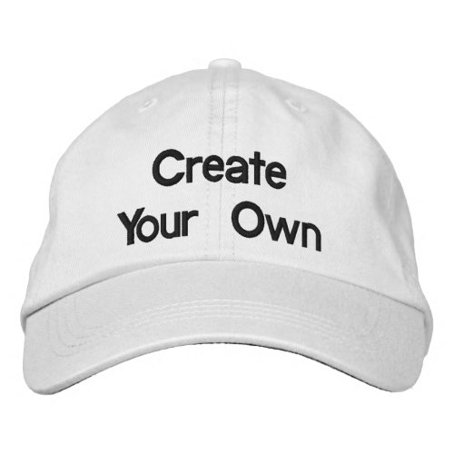 Create Your Own Embroidered Baseball Cap