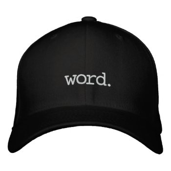 Create Your Own. Embroidered Baseball Hat by dirtyword at Zazzle