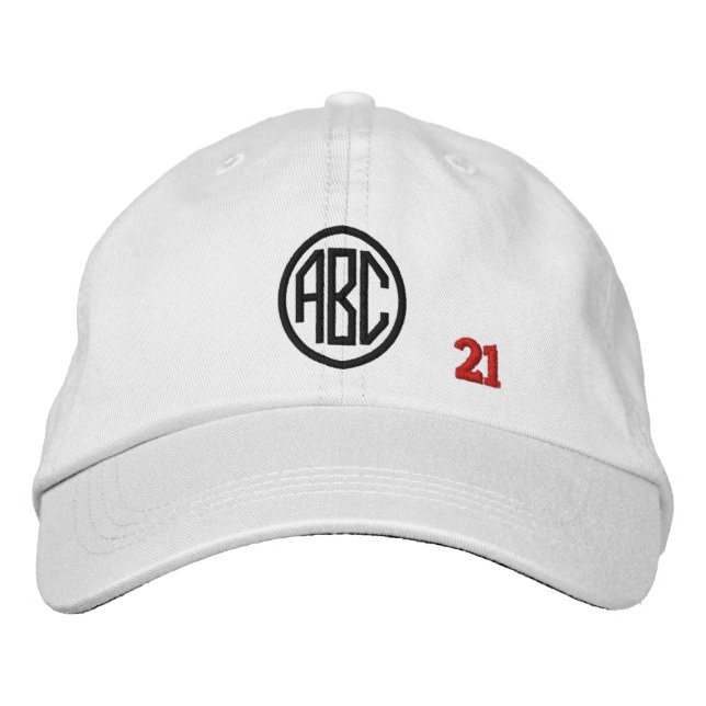 Create Your Own Embroidered Custom Monogram V21 Baseball Cap (Front)