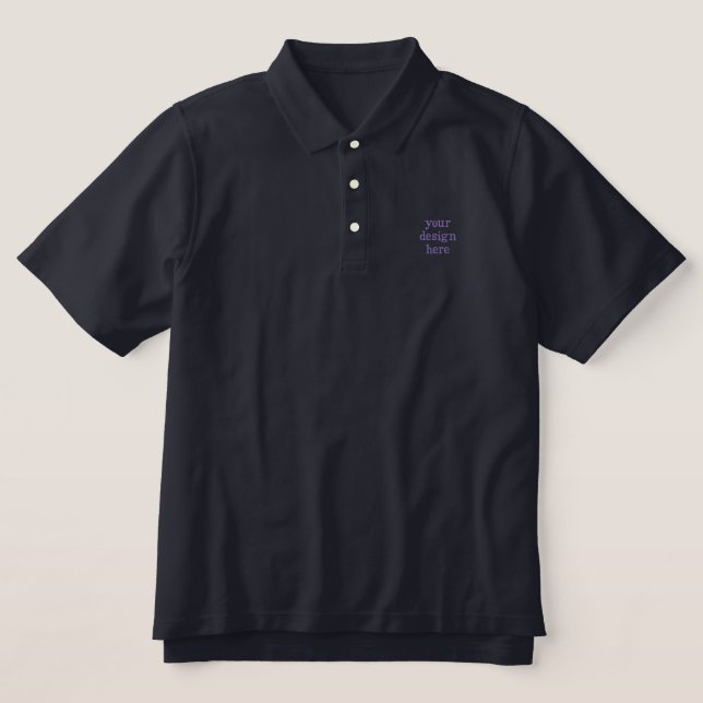 Create Your Own  Embroidered Polo Shirt (Design Front)