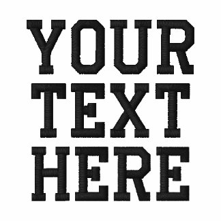 Create Your Own Embroidered Text Zip Hoodie