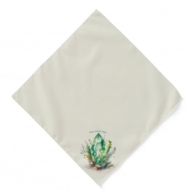 Create Your Own Emerald Green Crystals Bandana (Front)