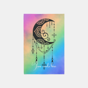 Create Your Own Enchanting Boho Moon Silhouette Rug