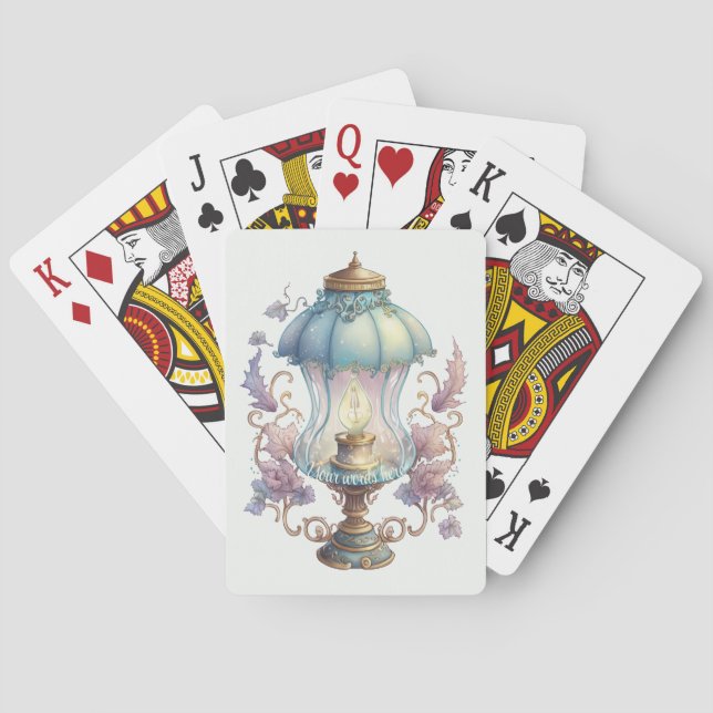 Create Your Own Enchanting Fairy Lamp Poker Cards (Back)