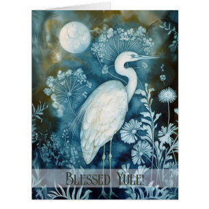 Create Your Own Enchanting Winter Solstice Heron Cards