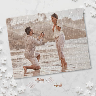 Create Your Own Engagement Couple Photo Jigsaw Puzzle