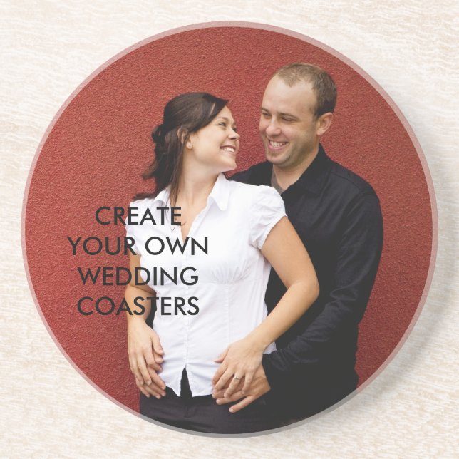 Create Your Own Engagement Photo Coasters (Front)
