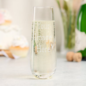 Create Your Own Engraved Stemless Champagne Flute