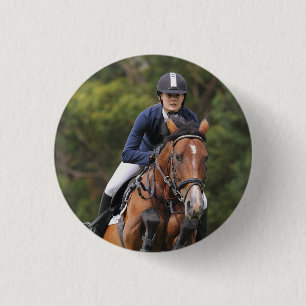 Create Your Own Equestrian Horse Photo Custom Button