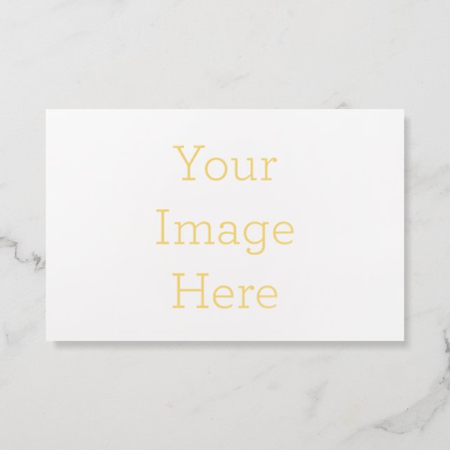 Custom Foil Business Cards, Size: Euro: 3.346" x 2.165", Corner: Normal, Paper: Silk, Foil Color: Gold (Front)