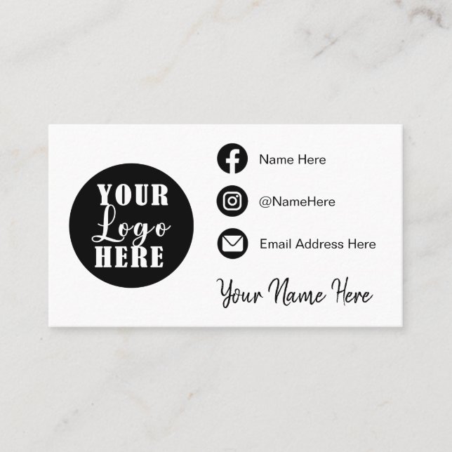  Create Your Own European Sized Business Cards (Front)