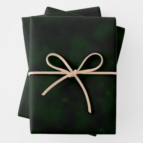 Create Your Own _ Extra Dark Grunge Texture Green Wrapping Paper Sheets