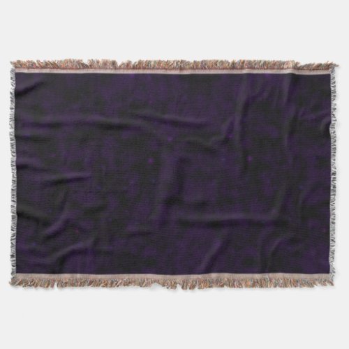 Create Your Own _ Extra Dark Grunge Texture Purple Throw Blanket