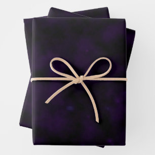 Create Your Own - Extra Dark Grunge Texture Purple Wrapping Paper Sheets
