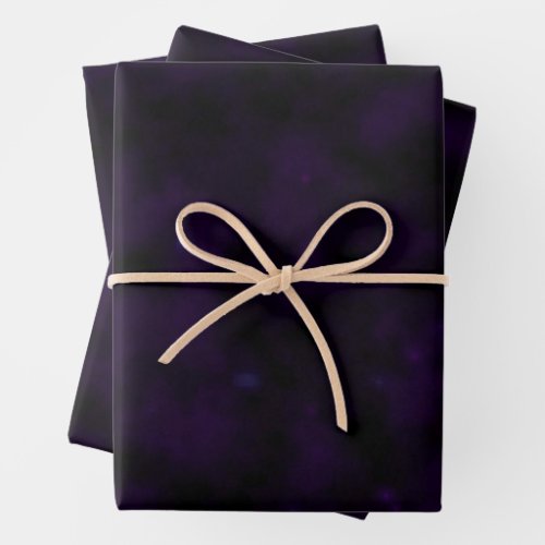 Create Your Own _ Extra Dark Grunge Texture Purple Wrapping Paper Sheets