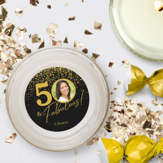 Create Your Own Fabulous Birthday Photo Classic Round Sticker