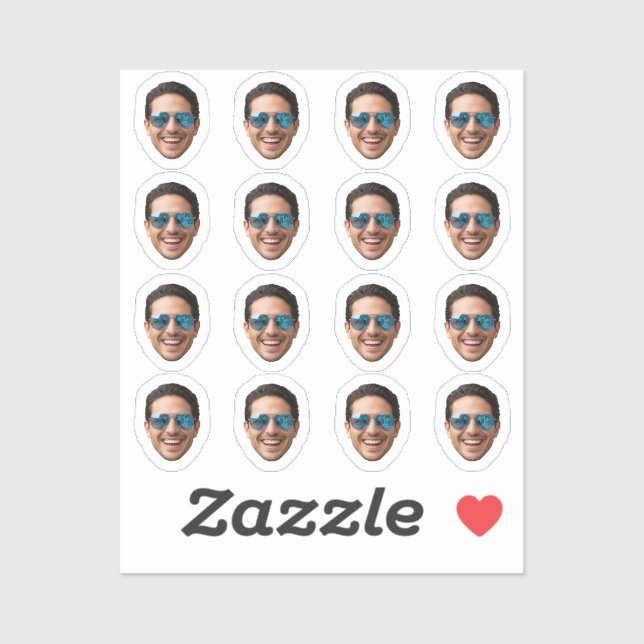 Create Your Own Face Stickers, Personalized Photo  Sticker (Sheet)