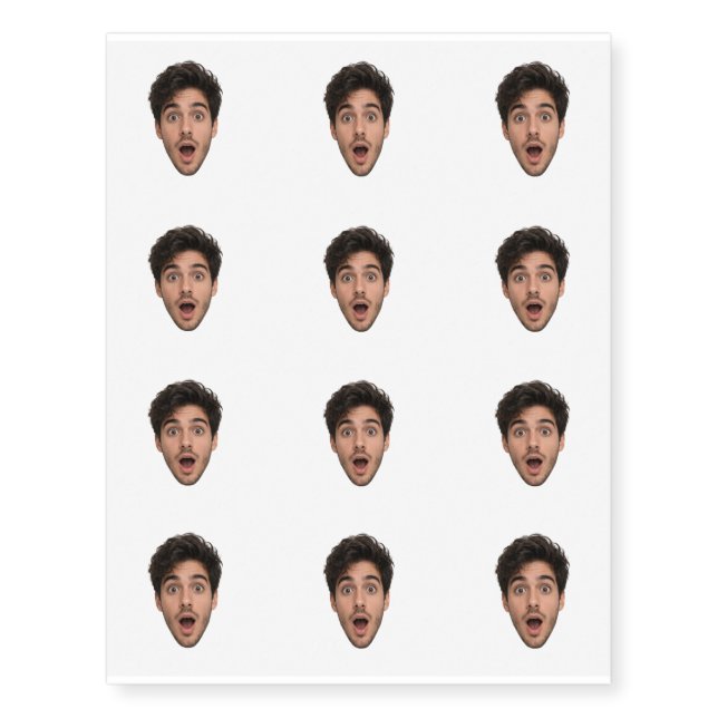 Create Your Own Face Tattoos, Personalized Photo  Temporary Tattoos (Front)